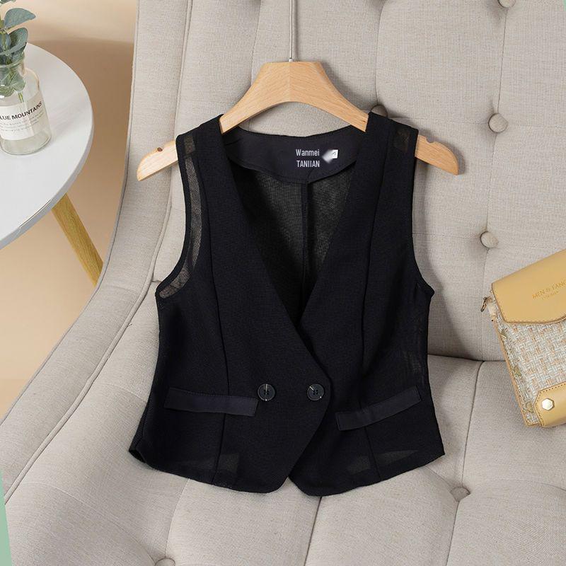 Women's V-Neck Mesh Slimming Summer Vest