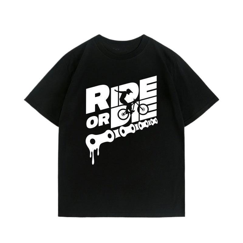 

Bicycle Riding Club Creative Mountain Bike Print Pattern Cotton Tshirt Unisexs Clothing Womens Clothing Summer New T Shirt S