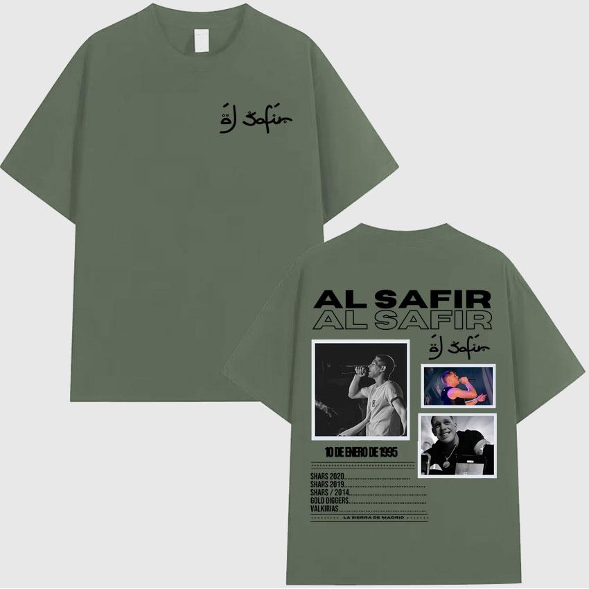 

Rapper Al Safir Tour Graphics Hip Hop Tshrit Mens Harajuku Clothing Oversized Tide Tshirts Gothic Casual Y2K T Shirt Streetwear 4XL