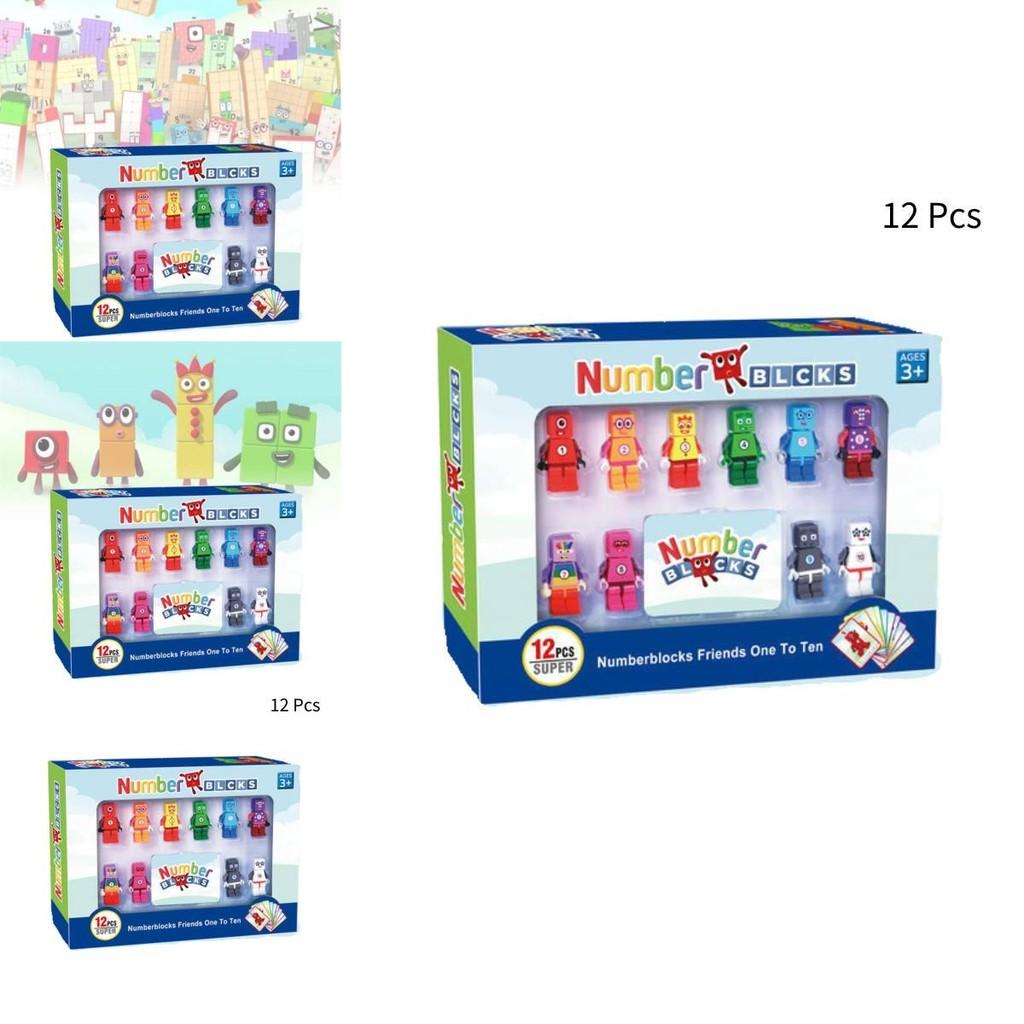 Unique My World Number Blocks With Character Cards Fun Educational Building Set