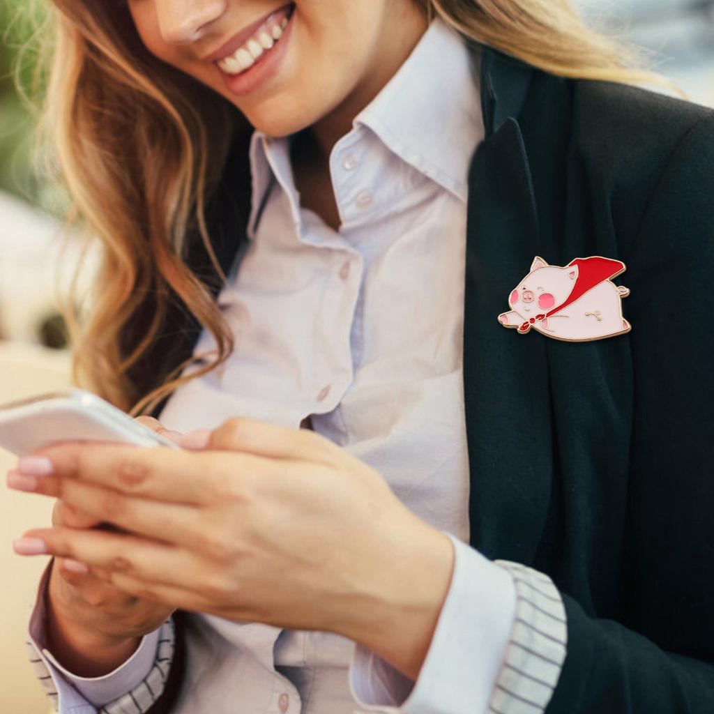 Pin Animal Broche en Alliage Accessoire Multifonctionnel Pin Cochon Volant Dessin Animé Broche Animale Cadeau pour les Passionnés de Mode