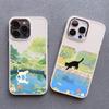 Flower Tree Kitten Silicone Phone Case For iPhone 12 11 Pro Max 16 15 14 13 Pro Max Plus X XR XS 7 8 Plus SE2 Shockproof Covers
