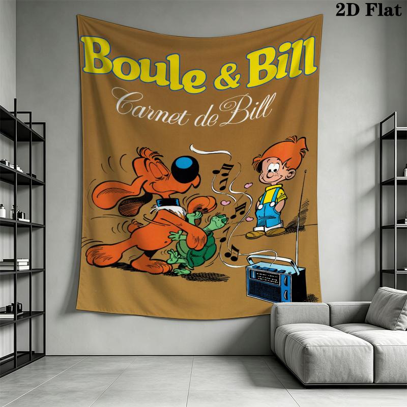 Boule & Bill Wall Tapestry Aesthetic Wall Hanging Printed Fabric Blanket Decorative Tapestries for Bedroom Living Room Home Decor