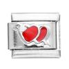 1pcs Fashion 3 Styles Heart Love Charms Italian Links Fit 9mm Bracelet Stainless Steel DIY Making Women Jewelry