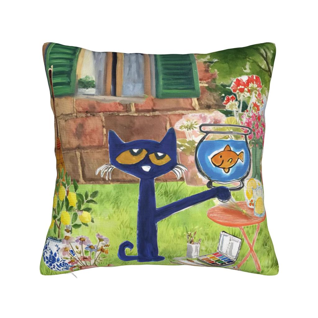 Pete The Cat Pillow Covers Merch Printed Cushion Cover Decorative  Throw Pillow Case Cover Home Multi Size