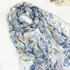 Sun-Resistant Silk Scarf Breathable Long Wraps Portable Bandana  for Women