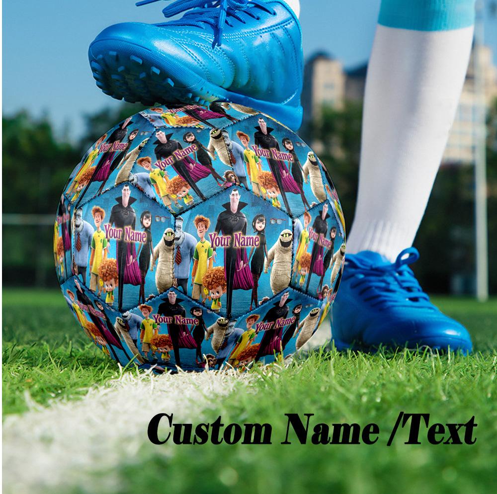 Custom Text Size 5 Soccer Ball, Standard Match Football For OutdoorHotel Transylvania