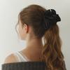 [2nd Restock] Dot Satin Scrunchie (Black)