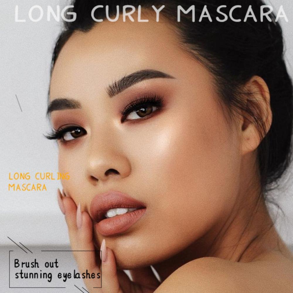 YANQINA Golden Tube Mascara Waterproof Fiber Long Without Smudge Three -effect One 3D Mascara Silicon Head