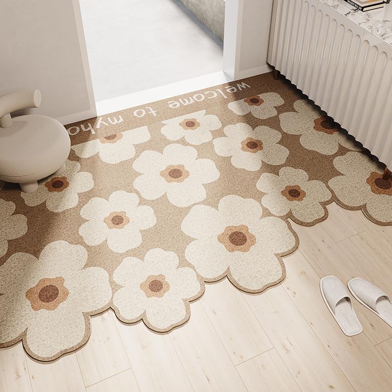 Small Clear Door Mat, Silk Ring Floor Mat, Household Thickened Tailor-Made Mud Scraping, Non-Slip And Wear-Resistant Pvc Floor Mat