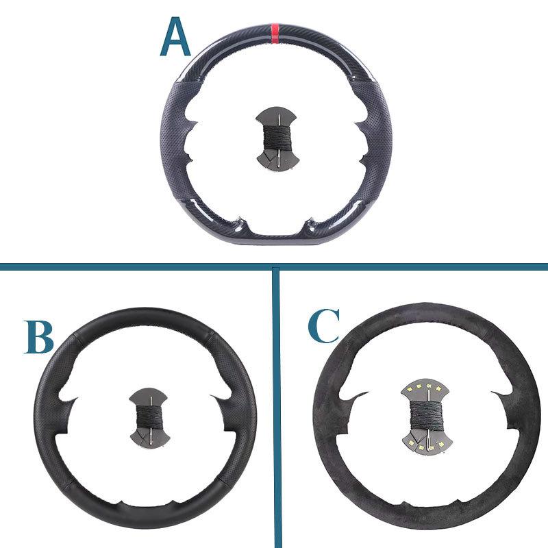 ize Carbon Fiber Leather Car Steering Wheel Cover For Mazda CX-3 CX3 CX-5 CX5 2017 2018 Mazda 6 CX-9 Suede Car Accessories