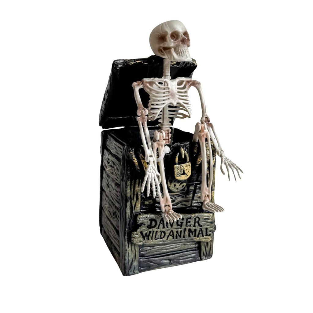 Halloween Scary Animated Toys (4 Styles) - Sound-Activated Moving Eyes, Light-Up & Spooky Sounds, 3xAA Battery Operated For Haunted House, Party Decor
