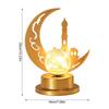 2023 Gold Ramadan Moon Led Lamp Decoration For Home Metal Ramadan Kareem Light Decor Multi Shapes