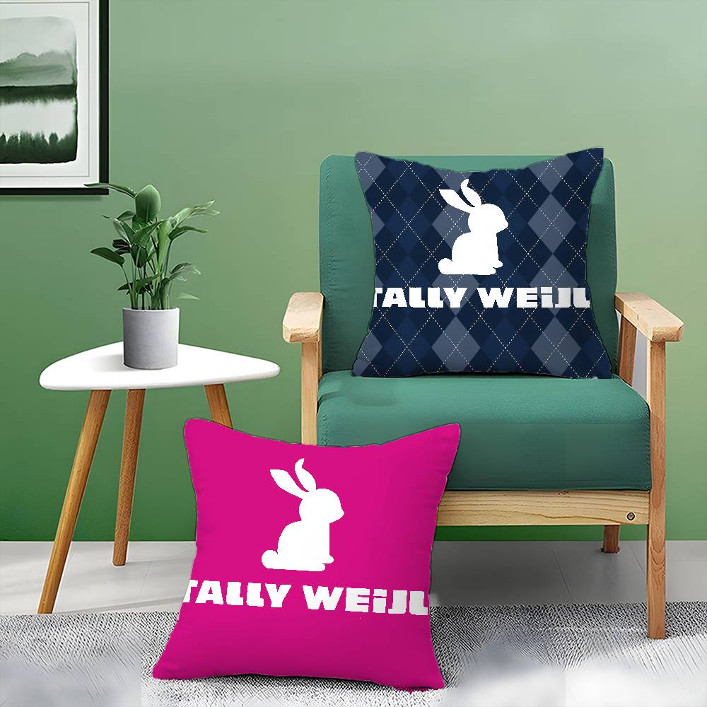 Fashionable And Trendy Design Tally Weijl-I Pillow Case Comfort Sofa Bed Silky elegant Invisible zipper Decorative cushion cover