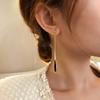 Golden Water Droplet Tassel Earrings, Anti Fading and Comfortable Design, Simple and Elegant, High-quality, Perfect for Women's Jewelry Accessories