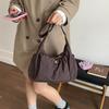 Korean Style Plaid Drawstring Cloud Shoulder Bags for Women Large Capacity Ladies Crossbody Bag Bow Multi-pocket Handbags Tote