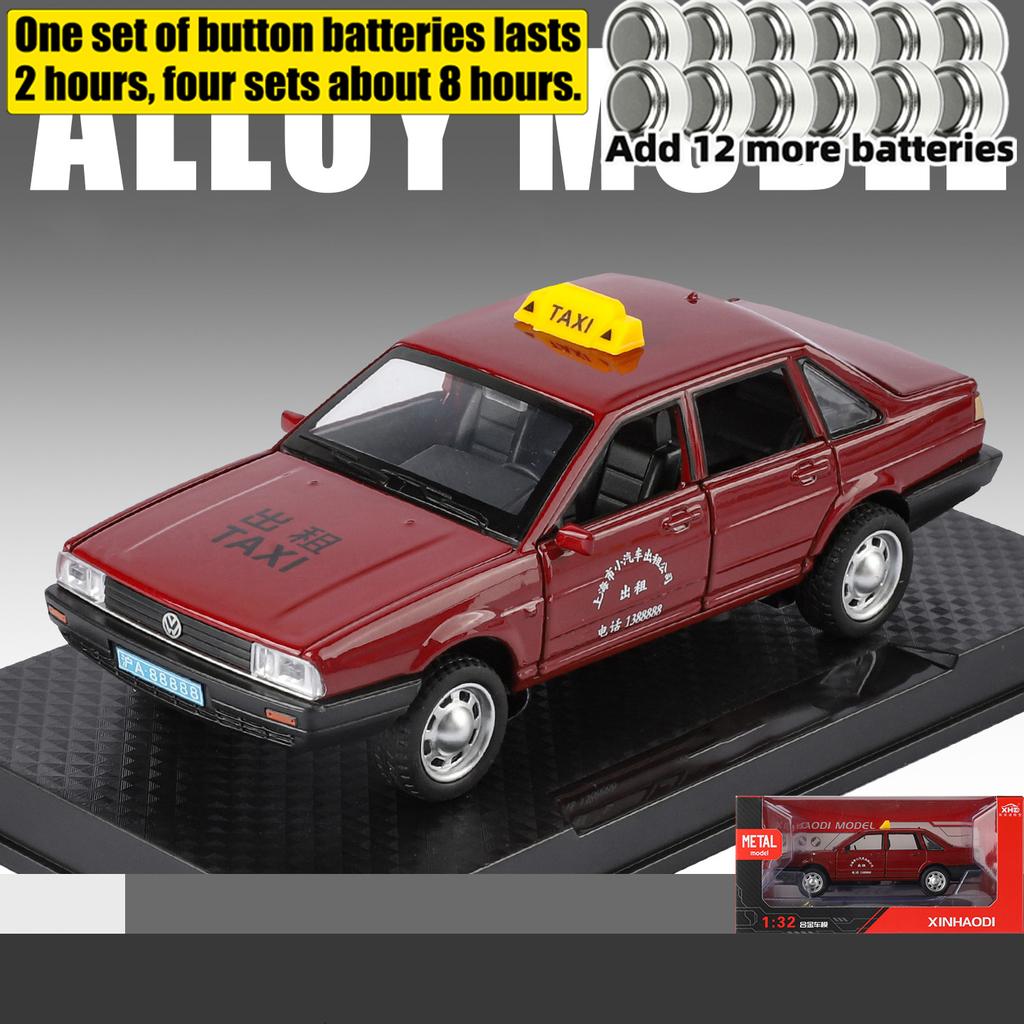 1/32 Volkswagen Santana Taxi Alloy Diecast Model Car Home Decoration & Collectibles Hobby Display Ornaments Holiday Present Gift