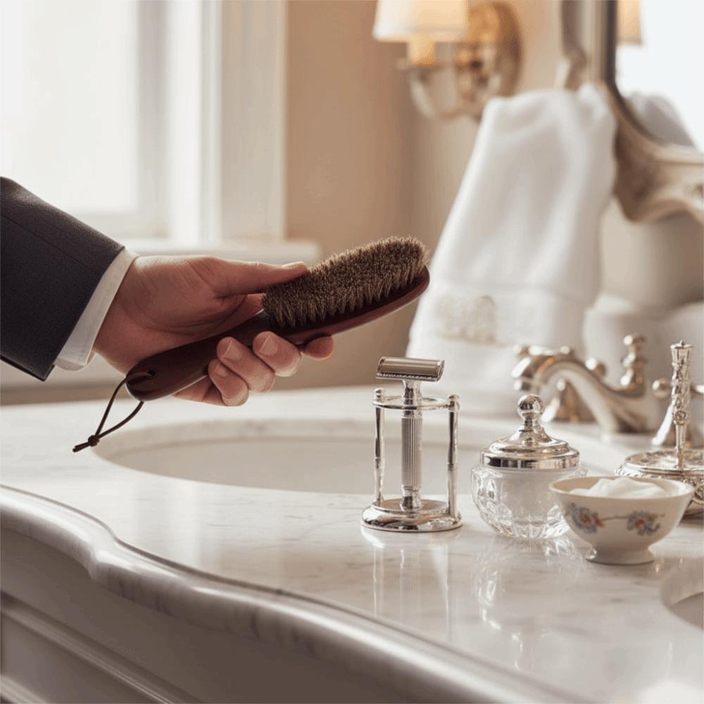 Beech Wood Wool Coat Care Brush Professional Gentle Bristles Cashmere Special Brush Multifunctional Hanging Dust Removal Brush
