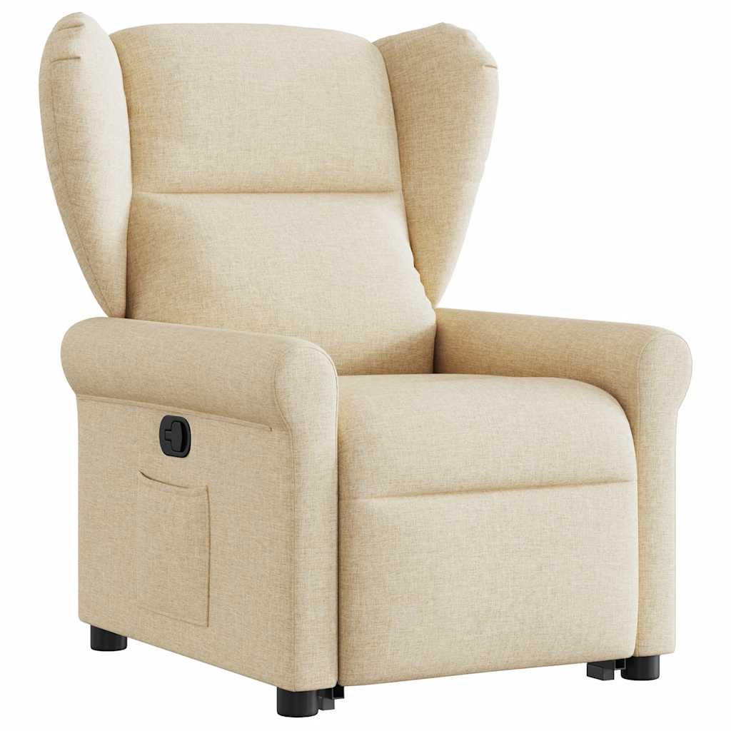 Recliner with Rising Function Cream Fabric