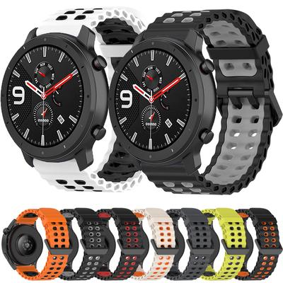 22mm Silicone Band for Amazfit GTR 47mm/GTR 4 3 Pro/Balance 2 1/Bip 6 5/Stratos 2 3 Bracelet for Huawei Watch GT6 5 4 46mm Strap