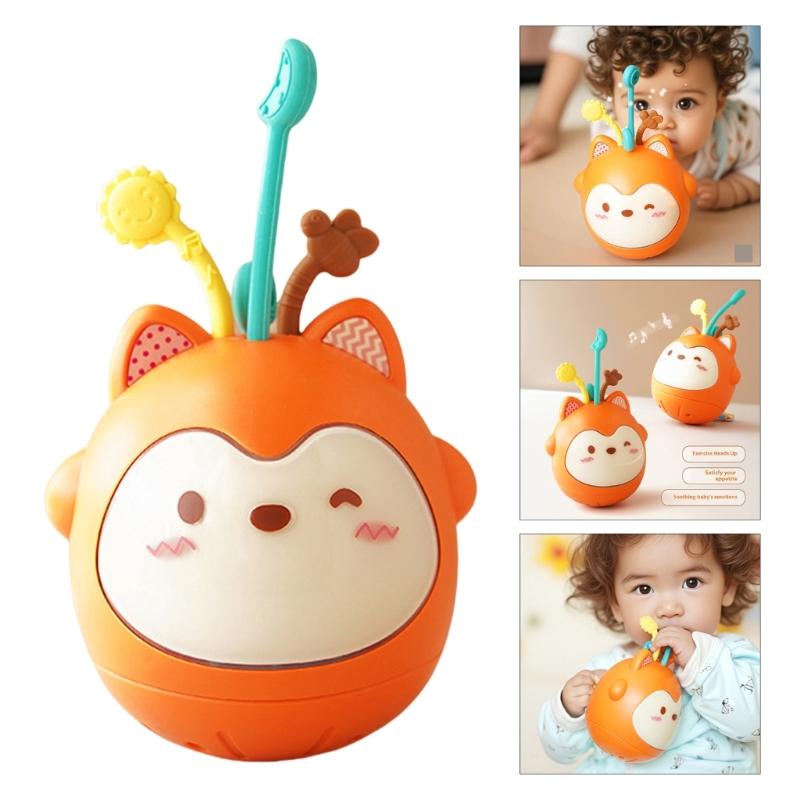 Infant Wobble Wobble Toy With Soothing Music and Soft Light For Cognitive Growth Safe Teething Toy for Babies Toddler