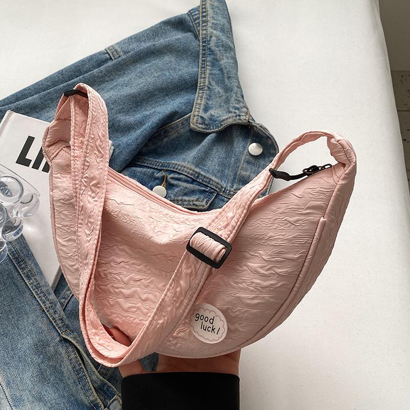 Cute and Versatile Niche Canvas Small Bag for Women New Women's Bag Korean Crossbody Bag Fashionable One-shoulder Dumpling Bag