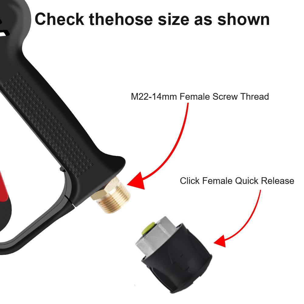 Alta Pressão M22 14MM para Limpeza de Carros Kit Bico Colorido com 5 Conexões Rápidas Pistola de Água de Limpeza Para Karcher/Nilfisk