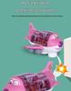 Electric Q-Cute Passenger Airplane Toy with Music & Lights - 360° Rotating Children's Car
