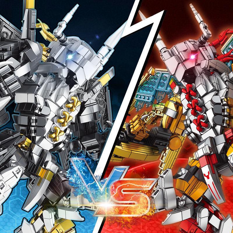 Sembo Block Digimon Adventure Anime Block Action Doll Model Garudamon Metal Greymon Children'S Model Puzzle Toy Birthday Gift