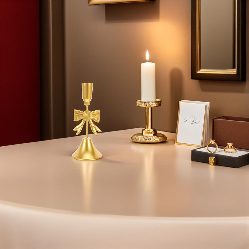 Vintage Metal Candlestick Holders Gold Finish Taper Stand for Thanksgiving Table Decor Dining Room Centerpiece Birthday