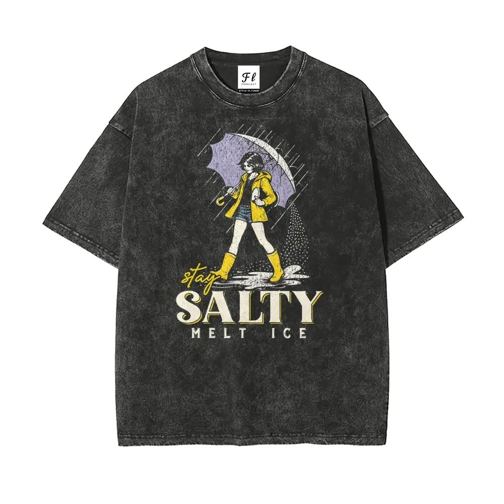 No Ice Shirt Stay Salty Melt Ice Pro Immigration Abolish Ice Shirt Anti Ice Political Shirt Oversize Unisex Washed Tshirt
