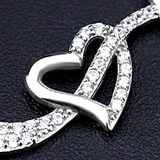 Choker Necklace Alloy Heart-Shaped Pendant Necklace with Sparkling Rhinestones Adjustable Gift Length Necklace Jewelry