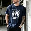 Grooms Crew Suit Stick Figure Cotton Unisex TShirt Minimal Wedding Groomsunisex Graphic Short Sleeve Tops Bachelor Party Casual Tee