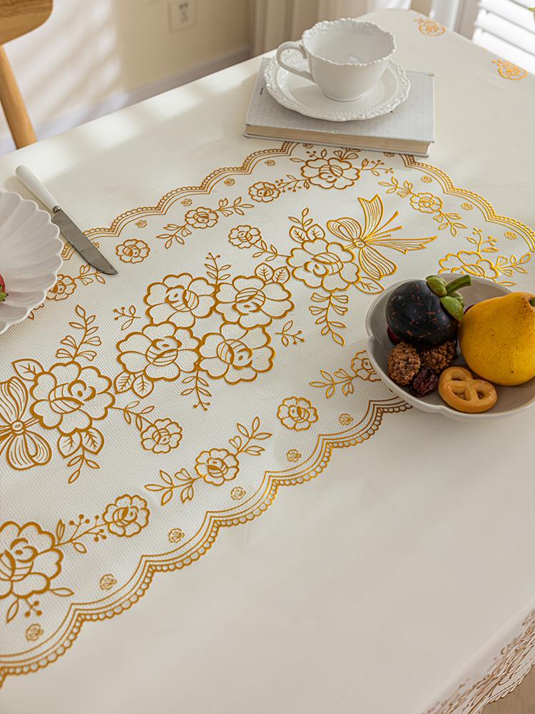 Špičkový potah na jídelní stůl Lehký Luxusní omyvatelný Vodotěsný Odolný vůči oleji Potah na stůl Konferenční stolek pro domácnost Ubrus z PVC