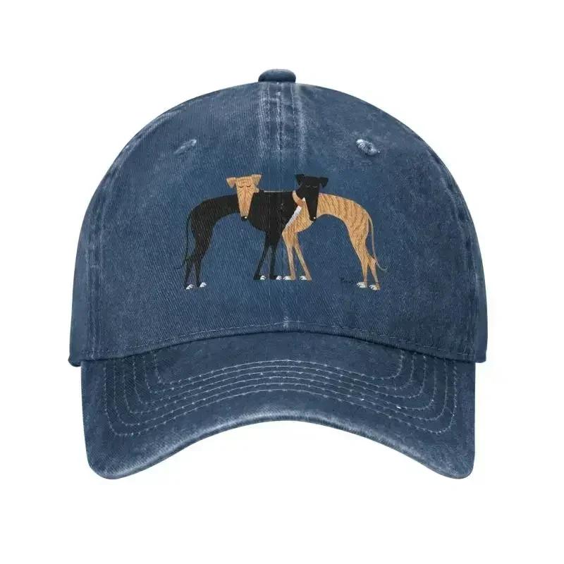 Custom Cotton Greyhound Dog Baseball Cap Women Men Breathable Head Rest Brindle Hound Dad Hat Streetwear