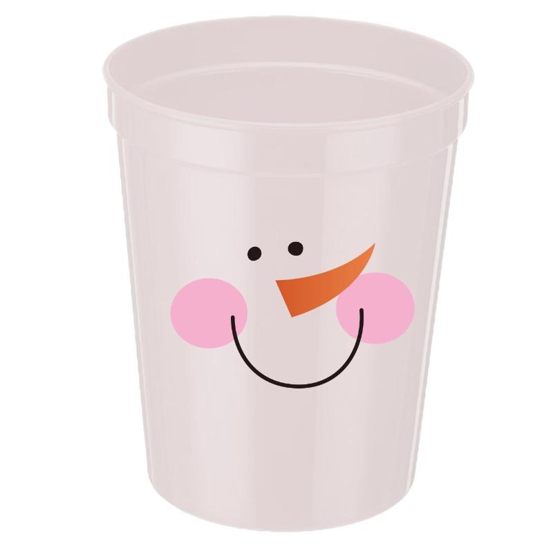16oz Santa Reindeer Elf Snowman Party Beverage Cups Christmas Plastic Drinking Cups Juice Milk Cups for Christmas Party Supplies