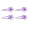 4Pcs Girl Hairpins Flower Decor Base BB Clip Base Design Hair Clips Smooth Surface Versatile Hair Accessory