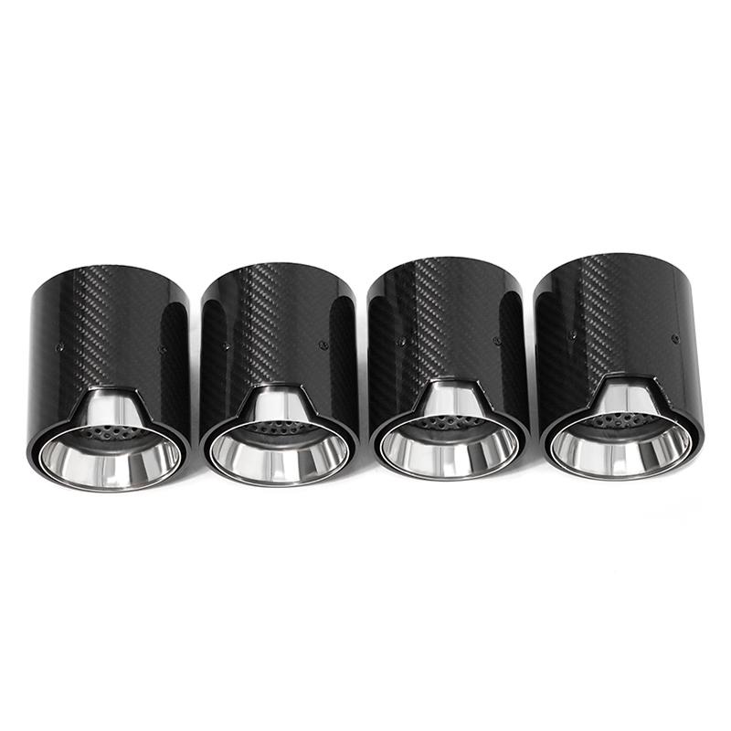 4 Pcs/lot Carbon Fiber Matte Car Exhaust Tip For BMW M2 F8 M3 F80 M4 F82 M5 F10 M6 F12 M Performance Muffler Tip 70mm Nozzle