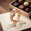 Delicate Flower Crystal Ring Elegant Finger Jewelry Gifts for Women Rhinestone Ring  Party