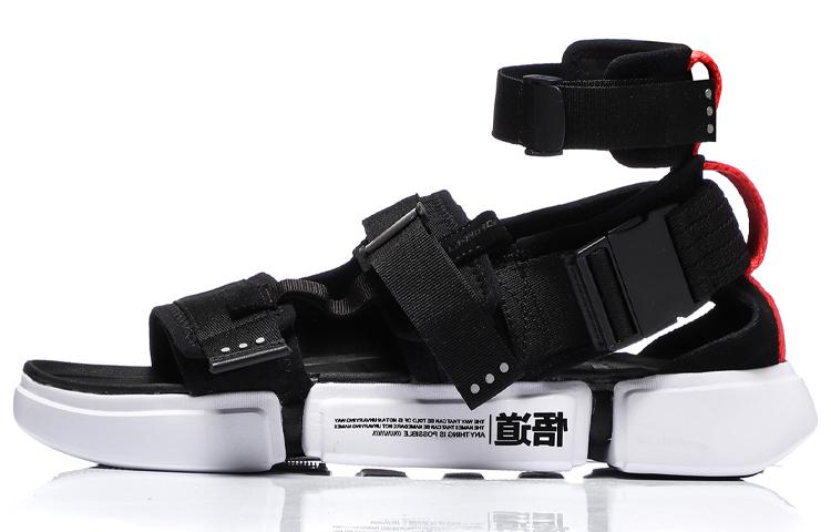 Li Ning Platform Paris Fashion Week Beach Sandals Men s Black White AGBN079-2 43.5