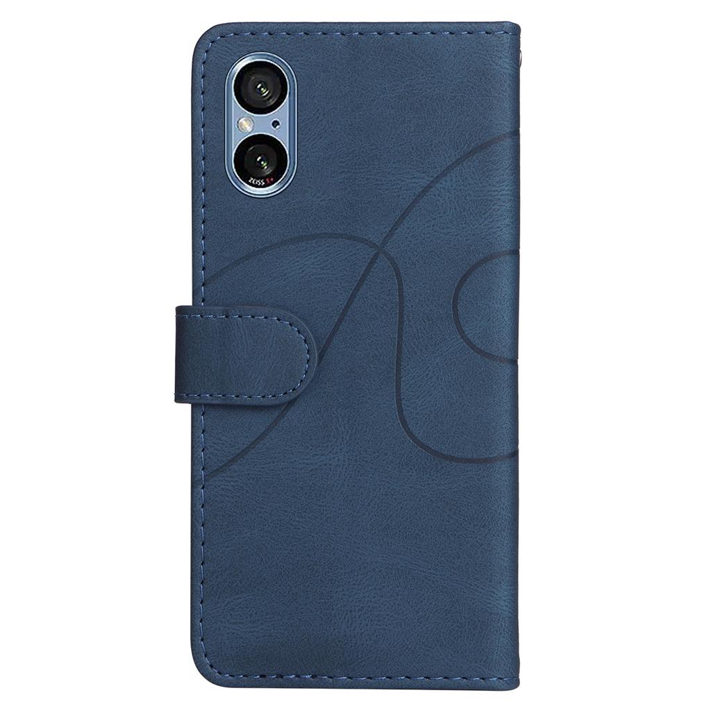 For Sony Xperia 10 VI Leather Case Wallet Stand Color Splicing Phone Cover