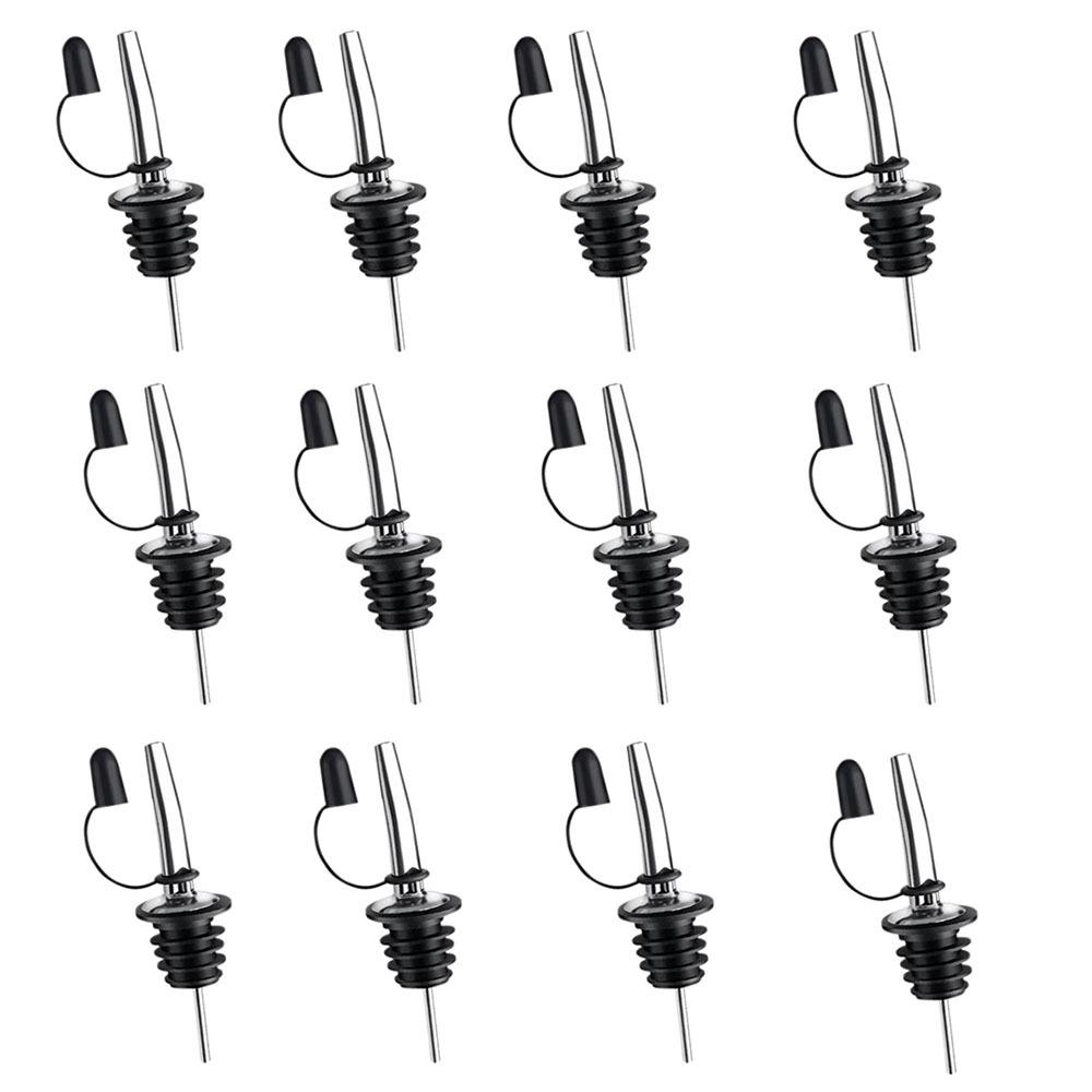 

6/12 шт. с резиновыми пылезащитными колпачками Дозаторы для бутылок ликера Самозакрывающийся носик-дозатор для оливкового масла Уксус Style 3 12pcs