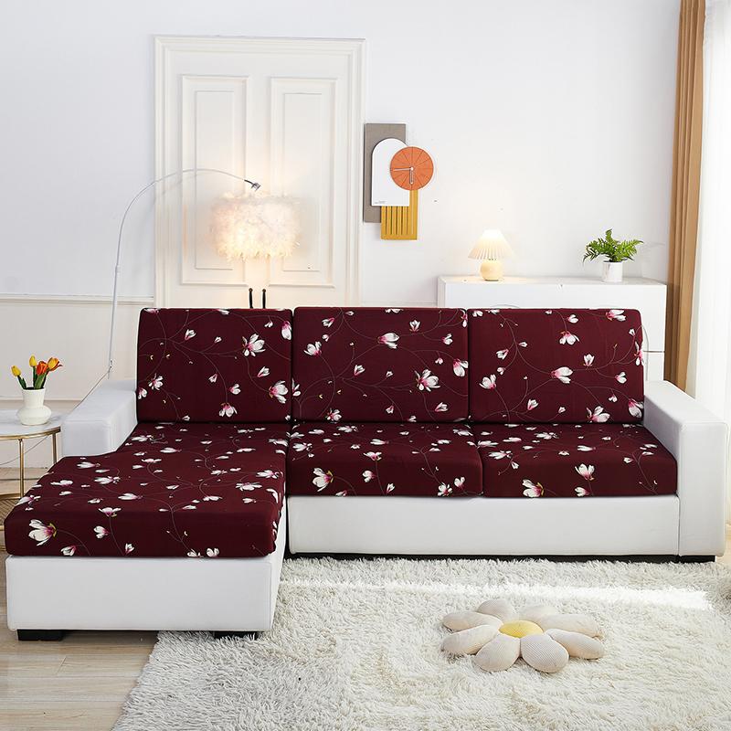 Stretch Sofa Seat Cushion Cover Furniture Protector Slipcover Sofa Covers for Living Room Soft Flexibility with Elastic Bottom