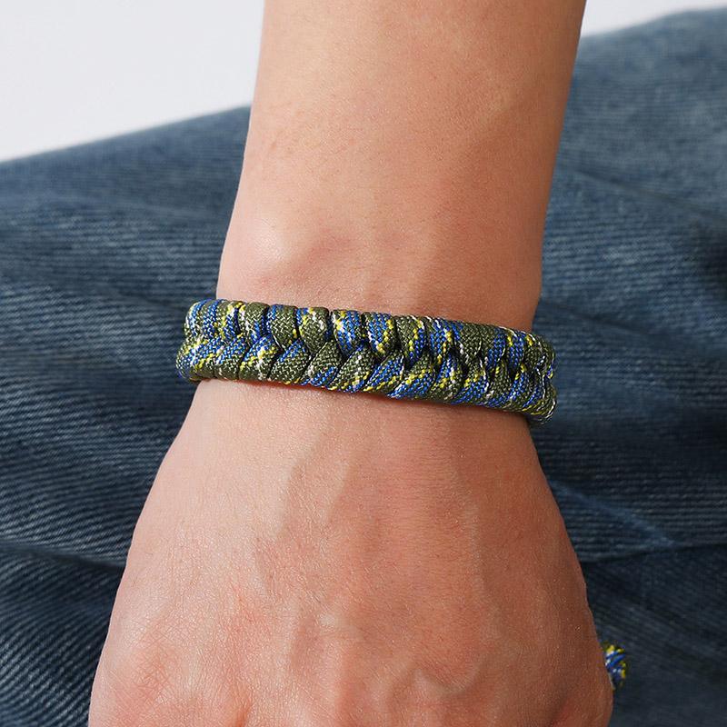 New Fashion 7 Colors Men Paracord Bracelet For Men Handmade Braided Wrap Braslet Outdoor Rescue Survival Braclet Adjustable
