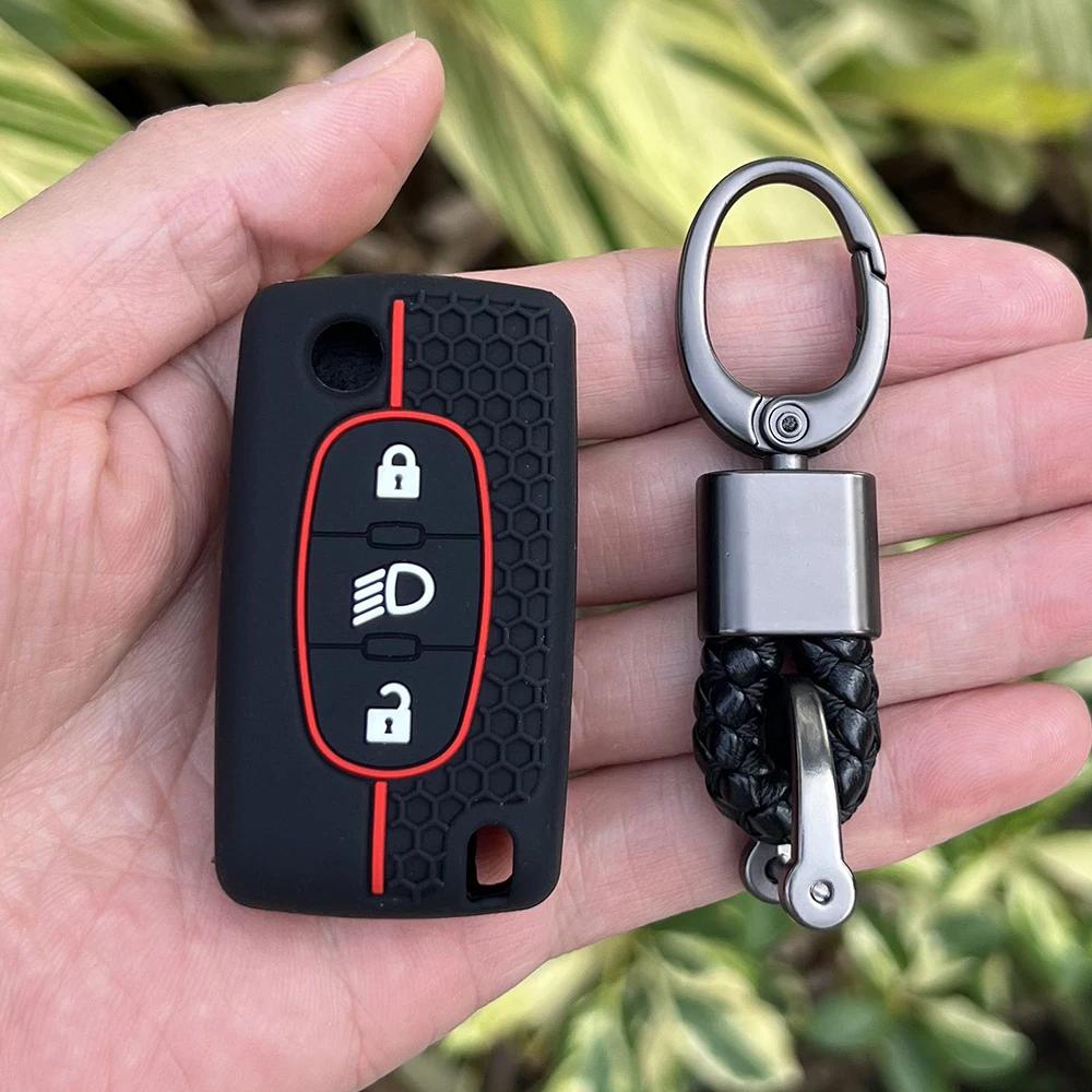 Silicone Car Key Case Soft Remote Cover Protector for Citroen C2 C3 C4 C5 C6 Xsara Berlingo for Peugeot 207 307 308 407 607 807