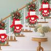 Red Velvet Christmas Stockings with Dogs Paw Winter Fuzzy Gift Bag for Home Hanging Holiday Ornament Decor
