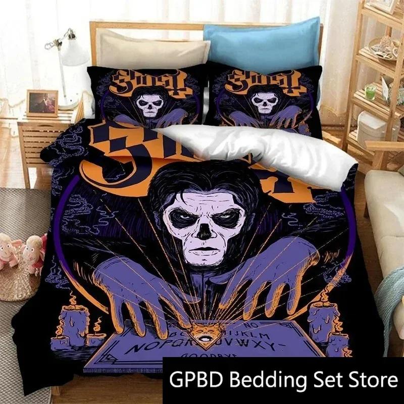 3D-Druck Ghost Band Bettwäsche-Set Double Twin King Bettbezug Tröster Kissenbezug Jungen Mädchen Erwachsene Schlafzimmer