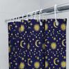 Starry Night Shower Curtain Galaxy Space Universe Decor Bathroom Set Waterproof Fabric