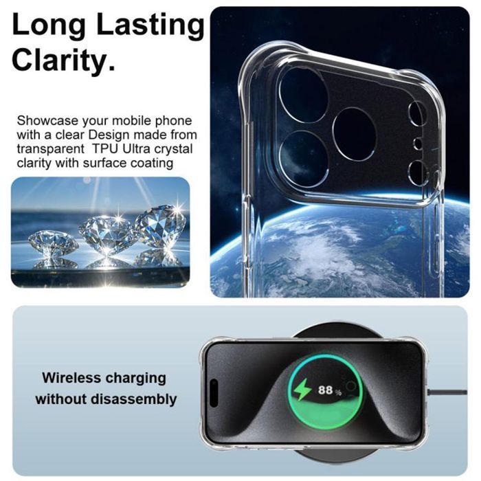 Coque de protection - BOOLING - iPhone 17 Pro Max - Silicone Antichoc - Transparent - Slim