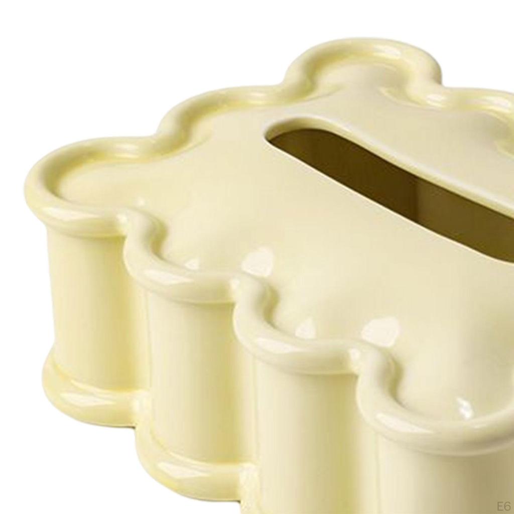 Ceramic Tissue Box Cover Fashion Ornaments Square Organizer Gift Decor Elegant Napkin Holder for
